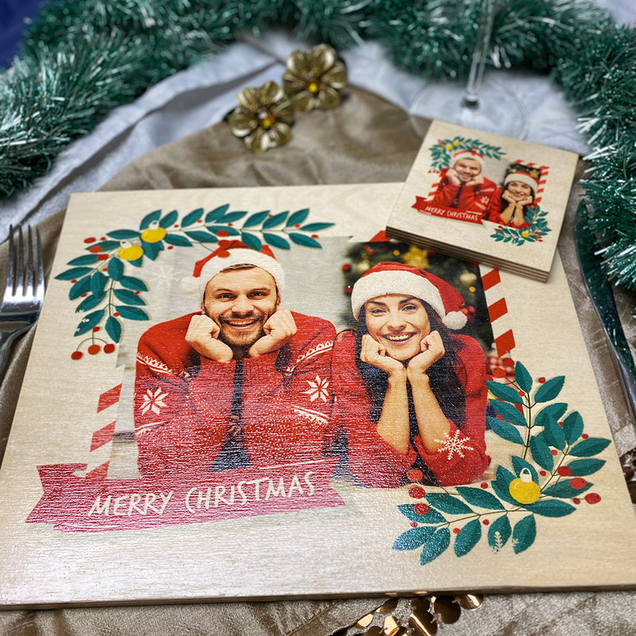 Christmas Wreath Photo (Christmas placemat)